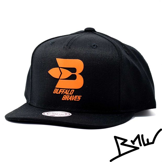 Buffalo BRAVES NBA wool solid Mitchell and Ness bllack colour Cap