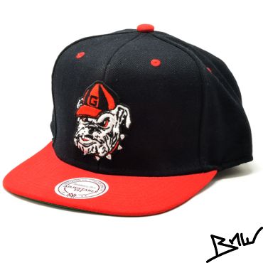 Mitchell & Ness - Georgia Bulldogs Football - Head - Snapback Cap - black / red