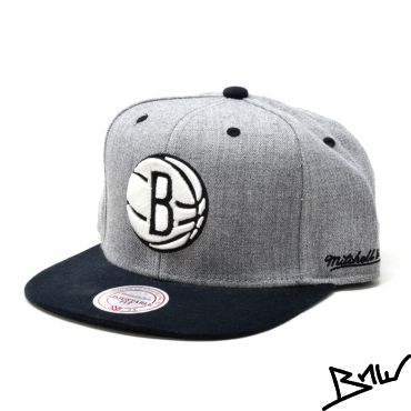 Mitchell & Ness - Brooklyn Nets - Circle - Snapback Cap - NBA - grey / black
