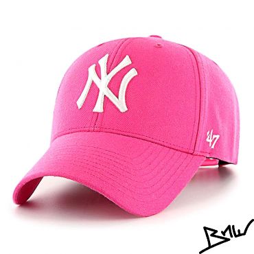  47 BRAND - NEW YORK YANKEES MLB - CURVED FIT SNAPBACK CAP - magenta