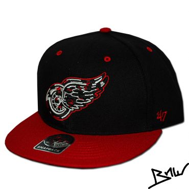 47 FortySeven - DETROIT RED WINGS CLASSIC LEO - NHL Snapback - Schwarz / Rot