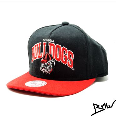 Mitchell & Ness - Georgia Bulldogs Football - Snapback Cap - black / red