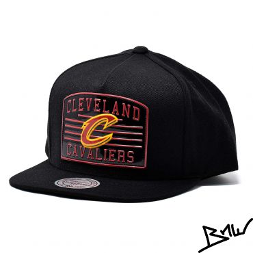 Mitchell & Ness - CLEVELAND CAVALIERS - WEALD PATCH - Snapback - NBA Cap - nero / rosso