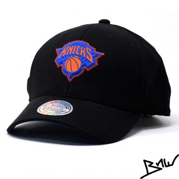 Mitchell & Ness - NEW YORK KNICKS ZIG ZAG - 110 Curved - Snapback Cap NBA - schwarz