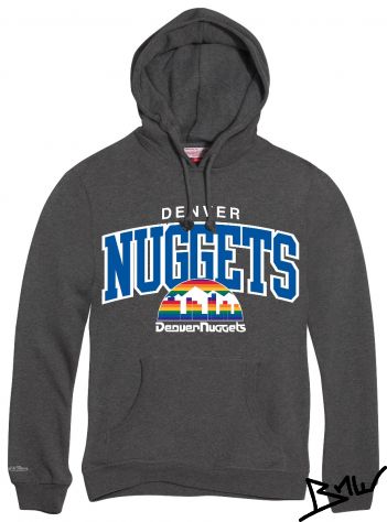 MITCHELL & NESS - TEAM ARCH HOODY - DENVER NUGGETS - grey
