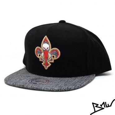 MITCHELL & NESS - NEW ORLEANS PELICANS WOOL LOGO black / grey