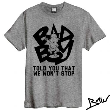 AMPLIFIED - BAD BOY RECORDS - T-Shirt - grigio
