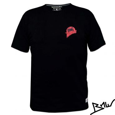 Mitchell & Ness - GOLDEN STATE WARRIORS - Red Pop - Tailored T-Shirt - NBA - black / red